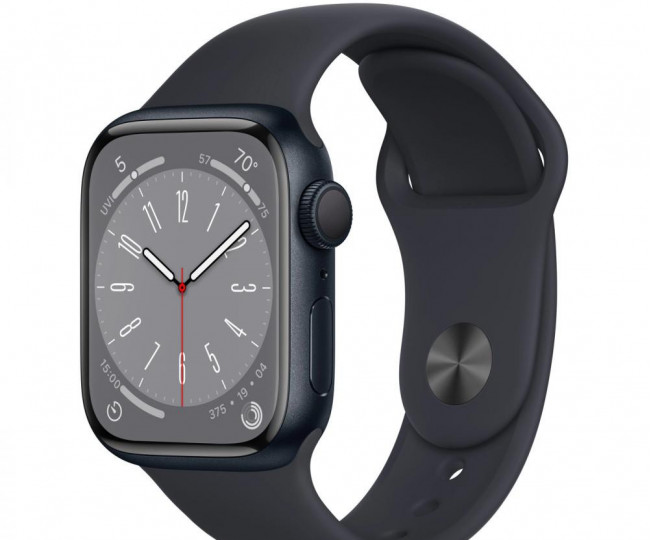 Apple Watch 8 + LTE 45mm Midnight Aluminum Case with Midnight Sport Band (MNK43/MNVL3/MNVJ3)